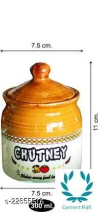 300ml Ceramic Pickle Jars With Lid Set Of 3  - Jars